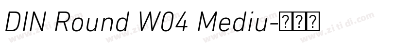 DIN Round W04 Mediu字体转换